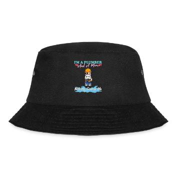 I'm A Plumber And A Mom Nothing Scares Me - Bucket Hat - Schwarz - Vorne - Lela (165cm)