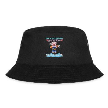 I'm A Plumber And A Mom Nothing Scares Me - Bucket Hat - Schwarz - Vorne - Lela (165cm)