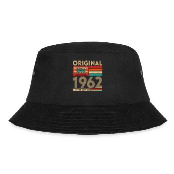 Ernte 1962 Vintage Geburtstag Retro Geschenk - Bucket Hat - Schwarz - Vorne - Lela (165cm)