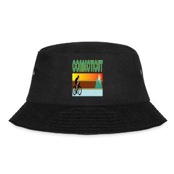 Connecticut Hometown Retro Mountain Bike - Bucket Hat - black - Front - Lela (165cm)