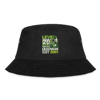 Level 20 freigeschaltet legendär seit 2003 - Bucket Hat - Schwarz - Vorne - Lela (165cm)