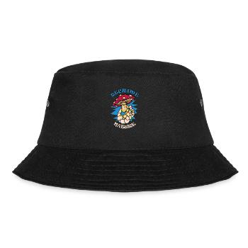Decrime Nature Colorful Magic Mushroom Skeleton - Bucket Hat - Schwarz - Vorne - Lela (165cm)