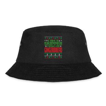 Skipper Weihnachten Spruch - Bucket Hat - Schwarz - Vorne - Lela (165cm)