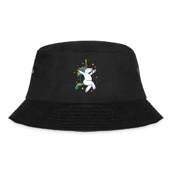 Unicorn Graphic Gymnast Gymnastics Acrobat Acrobat - Bucket Hat - Schwarz - Vorne - Lela (165cm)