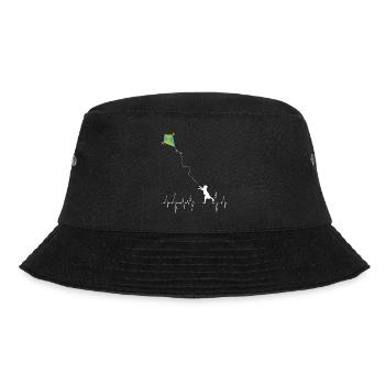 Lenkdrachen Drachen Herzschlag Drachenfliegen - Bucket Hat - Schwarz - Vorne - Lela (165cm)