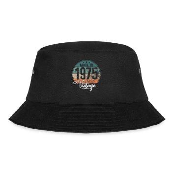 Vintage Made in 1975 Geburtsjahr 1975 Geburtstag - Bucket Hat - Schwarz - Vorne - Lela (165cm)