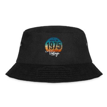 Vintage Made in 1975 Geburtsjahr 1975 Geburtstag - Bucket Hat - Schwarz - Vorne - Lela (165cm)