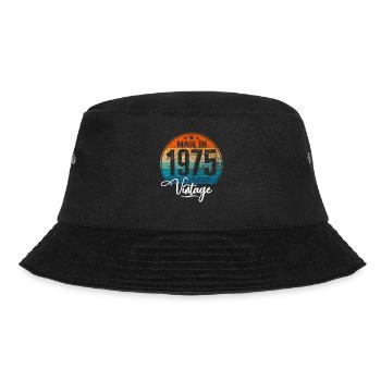 Vintage Made in 1975 Geburtsjahr 1975 Geburtstag - Bucket Hat - Schwarz - Vorne - Lela (165cm)