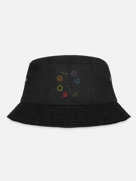 Planeten Weltraum Raumfahrt Astronomie Motiv Astro - Bucket Hat - Schwarz