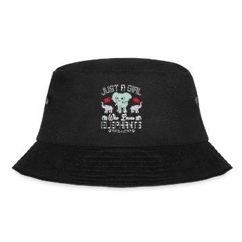 Nur Ein Mädchen, Das Elefantenfrauen Liebt - Bucket Hat - Schwarz - Vorne - Lela (165cm)