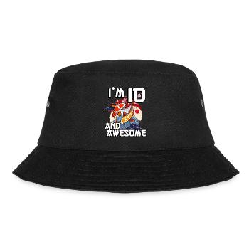 I'm 10 and awesome Japanese carp koi - Bucket Hat - black - Front - Lela (165cm)