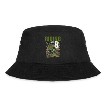 Fahren in 8 Dirt Bike Motocross Geburtstag - Bucket Hat - Schwarz - Vorne - Lela (165cm)