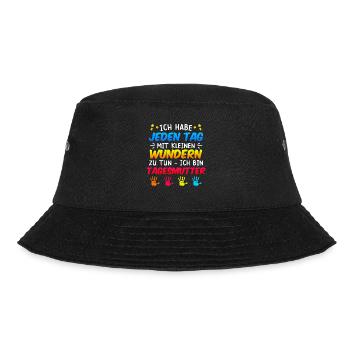 Ich habe jeden Tag mit Wundern zu tun Tagesmutter - Bucket Hat - Schwarz - Vorne - Lela (165cm)