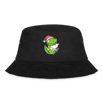 Dinosaurier Weihnachten Schlafen Schlaf - Bucket Hat - Schwarz - Vorne - Lela (165cm)