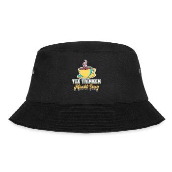 Lustiges gemütlich Bio Tee Trinker Spruch design - Bucket Hat - Schwarz - Vorne - Lela (165cm)