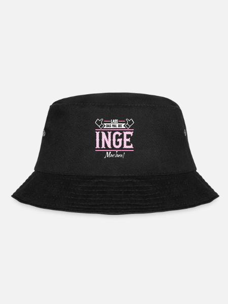 Inge Geschenkidee Geschenk Geburtstag - Bucket Hat - Schwarz