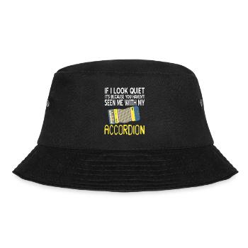 If i look quiet its seen me with my Accordion - Bucket Hat - black - Front - Lela (165cm)
