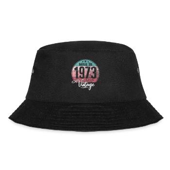 Vintage Made in 1973 Geburtsjahr 1973 Geburtstag - Bucket Hat - Schwarz - Vorne - Lela (165cm)