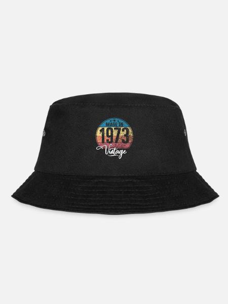 Vintage Made in 1973 Geburtsjahr 1973 Geburtstag - Bucket Hat - Schwarz