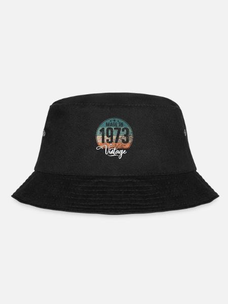 Vintage Made in 1973 Geburtsjahr 1973 Geburtstag - Bucket Hat - Schwarz