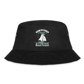 Lustiges Ostsee Segler Helgoland eigner Spruch - Bucket Hat - Schwarz - Vorne - Lela (165cm)