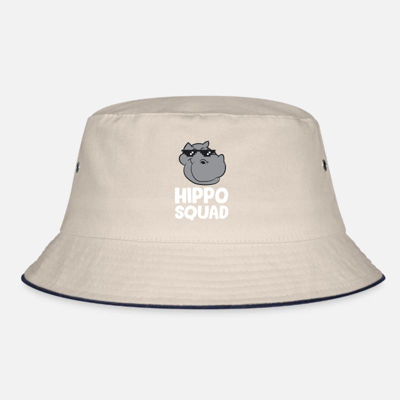 Nilpferd - Hippo Squad mit Sonnenbrille Bucket Hat