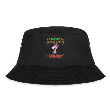 Family Matching Christmas Squad X-Mas Holidays - Bucket Hat - Schwarz - Vorne - Lela (165cm)