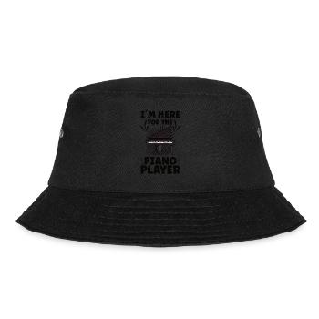 Piano Player Funny Piano Keyboard - Bucket Hat - black - Front - Lela (165cm)