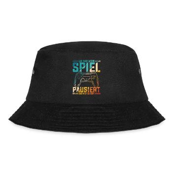 Gamer Zocker Design PC Spiel Gaming Geschenk Gamer - Bucket Hat - Schwarz - Vorne - Lela (165cm)