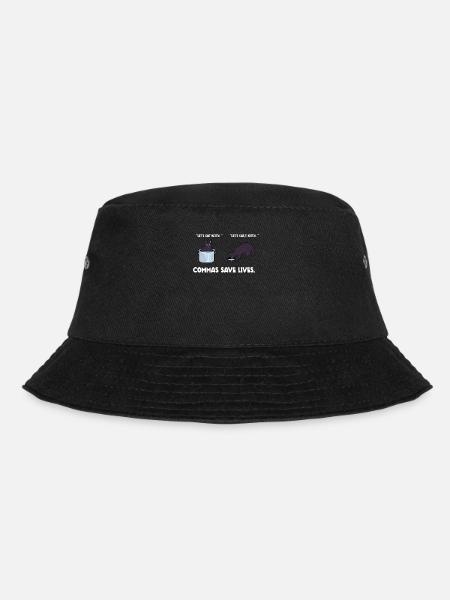 Punctuation Saves Lives I Funny English Grammar - Bucket Hat - Schwarz