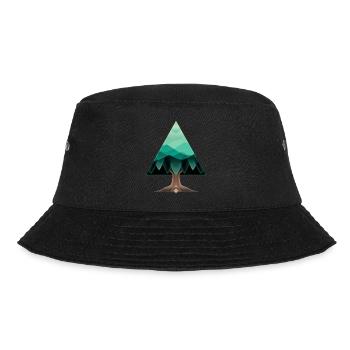 Der dreieckige Baum - Bucket Hat - Schwarz - Vorne - Lela (165cm)