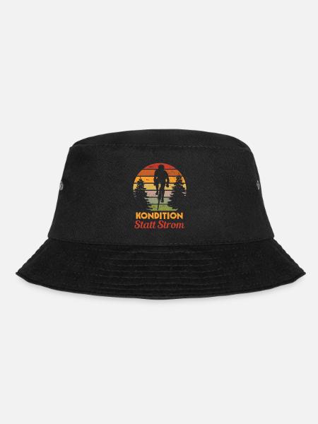 Kondition Statt Strom Fahrrad Fahrradfahren Biker - Bucket Hat - Schwarz