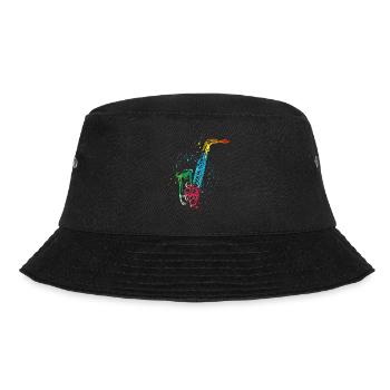 Saxofon, SAXofonist - Bucket Hat - Schwarz - Vorne - Lela (165cm)