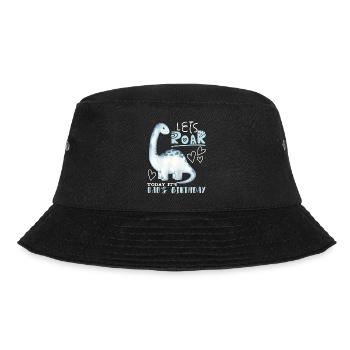 Dinosaur Daddy-Dad, Happy Birthday - Bucket Hat - black - Front - Lela (165cm)