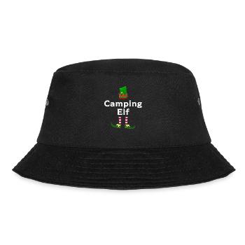 Camping Elf Camping Elf Geschenk - Bucket Hat - Schwarz - Vorne - Lela (165cm)