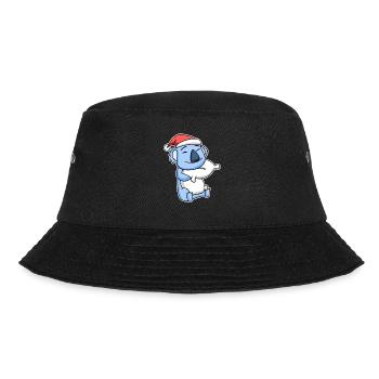 Koala Weihnachten Schlafen Schlaf Ausschlafen - Bucket Hat - Schwarz - Vorne - Lela (165cm)