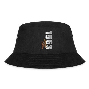 60. Geburtstag 1963 Jahrgang 60 Jahre - Bucket Hat - Schwarz - Vorne - Lela (165cm)