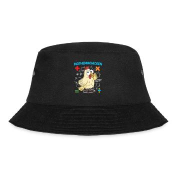 Mathemachicken Mathematik Mathe Lehrer - Bucket Hat - Schwarz - Vorne - Lela (165cm)