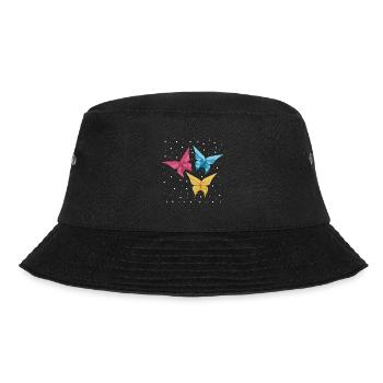 Origami Japanese Art Folding Crane Paper - Bucket Hat - black - Front - Lela (165cm)
