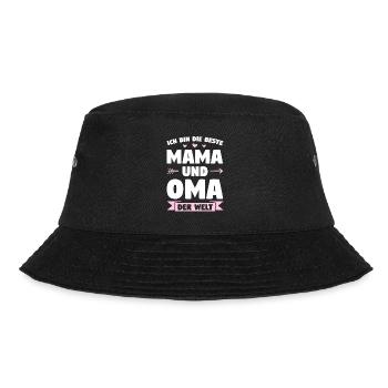 Mama Oma Großmutter Geschenk - Bucket Hat - Schwarz - Vorne - Lela (165cm)