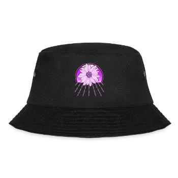Awesome Blooming Flower Vapor Wave Designs - Bucket Hat - black - Front - Lela (165cm)