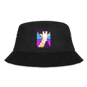 Awesome Giraffe Lover Vapor Wave Designs - Bucket Hat - black - Front - Lela (165cm)