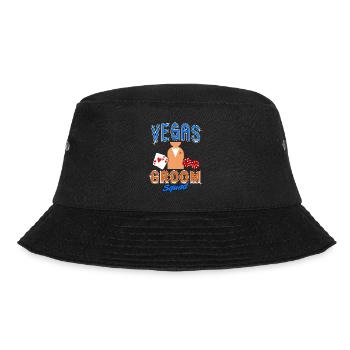 Vegas Groom Squad Retro Vegas Wedding T-Shirt - Bucket Hat - black - Front - Lela (165cm)