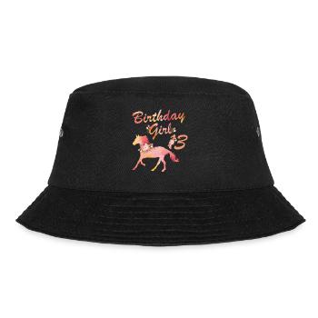 Pferdeliebhaber 13. Geburtstag Für Mädchen Lieben - Bucket Hat - Schwarz - Vorne - Lela (165cm)