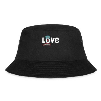 Nurselife Ich liebe meinen Job Krankenschwester - Bucket Hat - Schwarz - Vorne - Lela (165cm)