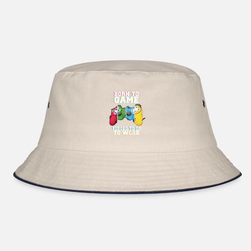 Born To Game Forced To Go Work Bucket Hat