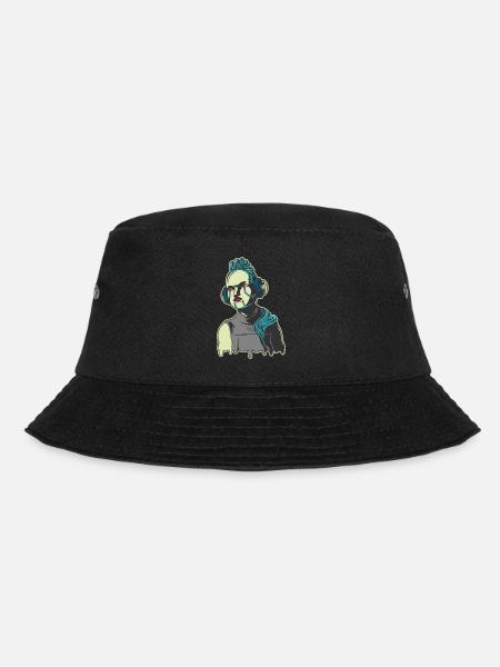 Roboter - Bucket Hat - Schwarz