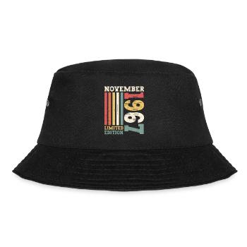 Original November 1967 55th birthday gift - Bucket Hat - black - Front - Lela (165cm)