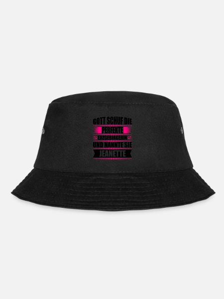Erzgebirge Frau Namen Sachsen Jeanette - Bucket Hat - Schwarz