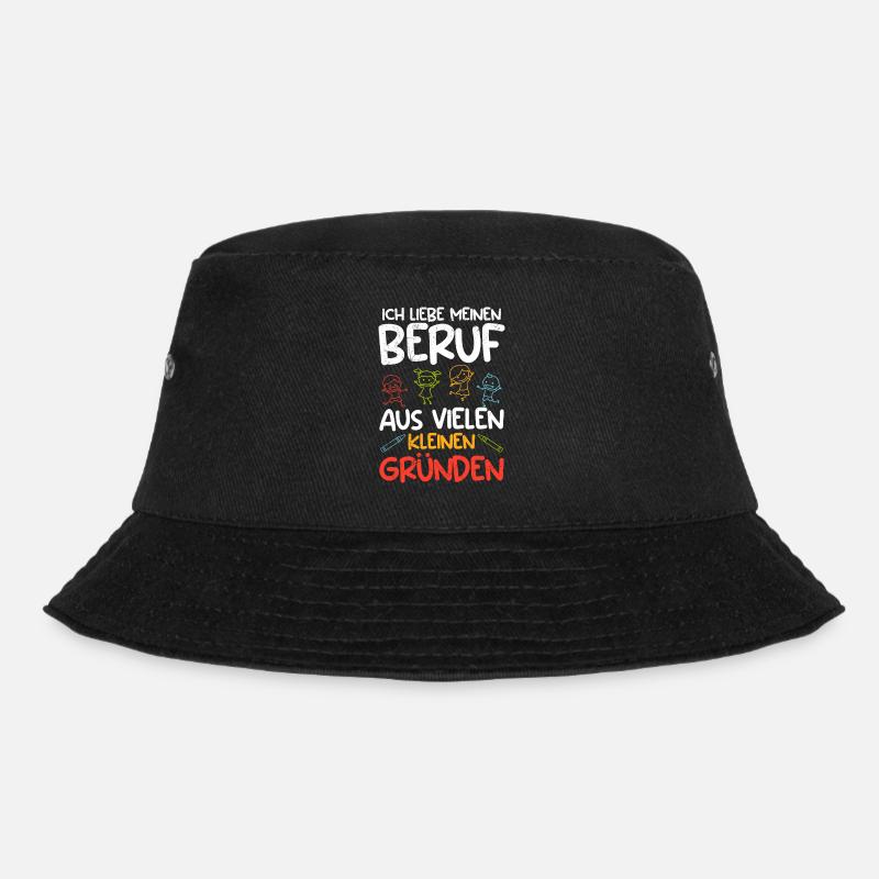Ich liebe meinen Job im Kindergarten - Bucket Hat - Schwarz